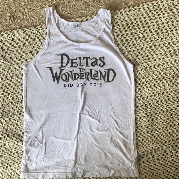 White Tri Delta Tank - Picture 1 of 4
